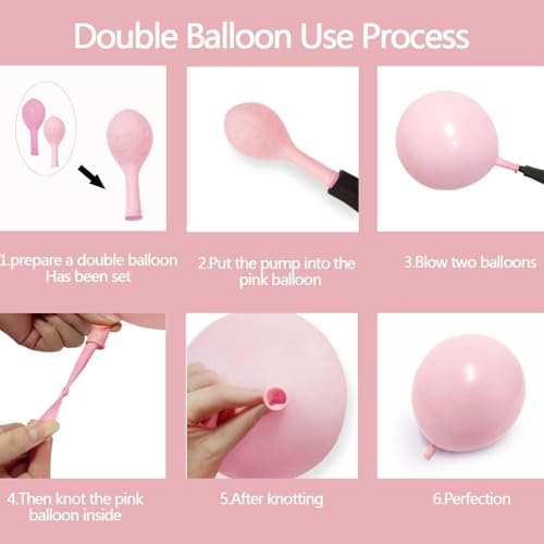 Image of Pastel Pink Balloons Latex Light Baby Pink Balloon Garland Arch Kit Different Sizes for Birthday Baby Shower Winter Bridal Prom Party Decorations