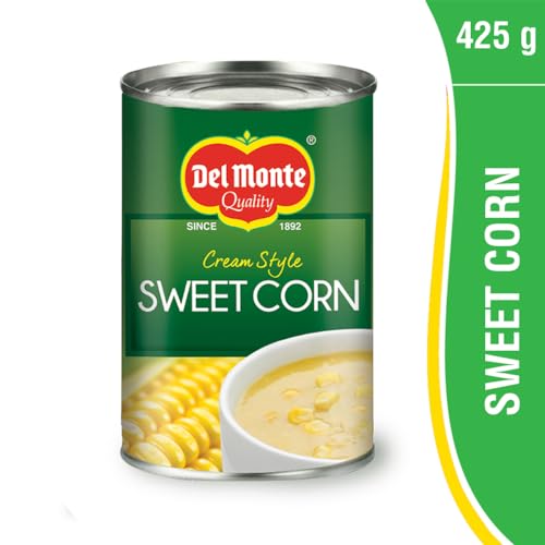 Image of Del Monte Sweet Corn Cream Style 425 g | Cream Style Corns | Sweet Corn Kernels | Packaged Vegetable (Pack of 3)