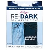 Tulip Re-Dark Denim Fabric Dye Kit, Easy Process to Upcycle Faded Jeans, Sustainable Fashion Kit, 3 pc