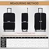 RainVillage Travel Luggage Cover Suitcase Protector Scratch-Resistant Fit 19-31 Inch Suitcase, Not Included Suitcase (Black, XL(28-29inch)) #5