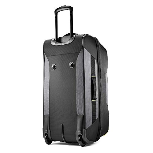 High Sierra Dells Canyon Wheeled Duffel Bag, Mercury/Black/Glow, 28-Inch