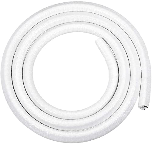 XYWHPGV Edge Trim U-Seal Extrusion – White PVC With Iron Sheet, 6.56Ft, Fits 0.5-4mm Edges, For Hatches, Lockers & Metal Doors