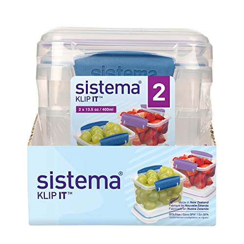 Opiniones de Pop it tupper para comprar online. 48 Sistema Klip It - Contenedores de almacenamiento de alimentos, 400 ml, varios colores, 2 unidades