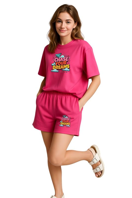 my swag Stylish Nightwear Set for Ladies | Comfortable Cotton T-Shirt and Shorts Sleepwear-picture-34