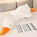 LEIhhdy 70CM-120CM Simpatico Peluche Bianco Anatra Giocattolo Gigante Oca Peluche Cuscino Animali Giocattoli Cuscino per Bambini Decorazione Domestica Regali per Bambini-70cm,Occhi Bianchi Aperti