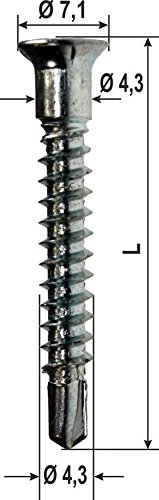 Preisvergleich Produktbild Sonderschraube zur Schließteilbefestigung 4.3x37 (1000 ST)