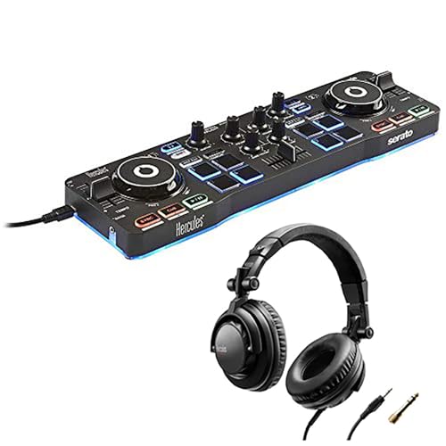 Hercules DJControl Starlight with LED Light HDP DJ45 Closed-Back, Over-Ear DJ Headphones Bundle