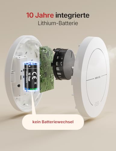 Safeliveo Rauchmelder 5er Set,10 Jahre Batterie Standalone Feuermelder