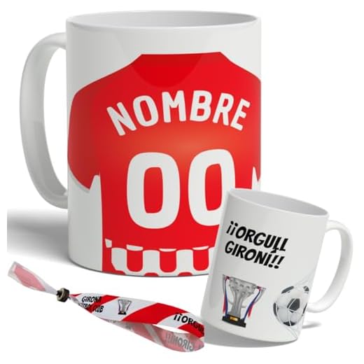 Taza Personalizada Fútbol | Tazas de Desayuno Madrid | Regalo Original para Aficionados del Futbol | Cosas de futbol para Niños | Regalos Mundial Futbolistas (Girona)