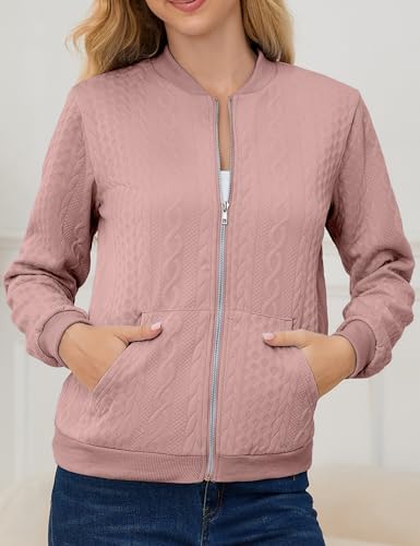 Image of Womens Full Zip Up Cardigan Sweater Casual Solid Long Sleeve Sweatshirt Coat with Pocket