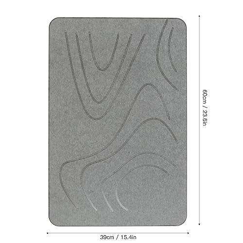 Tapis de bain diatomée absorbant séchage rapide cuisine gris 60x40