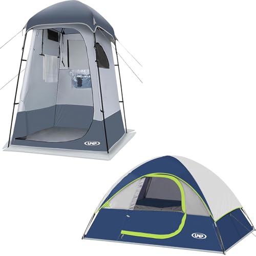 Carpa de camping portátil para 2 personas y ducha miniatura 1