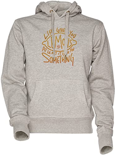 Sweat à capuche AJR gris avec imprimé texte original et chaleureux