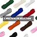 UamGlsob 2 Pairs 3/4''(2cm) Fat Flat Shoe Laces, 39''-63'' Length Flat Thick Wide Shoelaces, Jumbo Shoe Strings Replacement Laces for Skate Shoes (White, 45''/115cm)