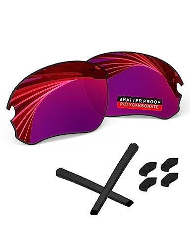 Image of PRO+ Polycarbonate Replacement Lenses & Rubber Kits /Nose Pads for Oakley Flak Series Sunglasses