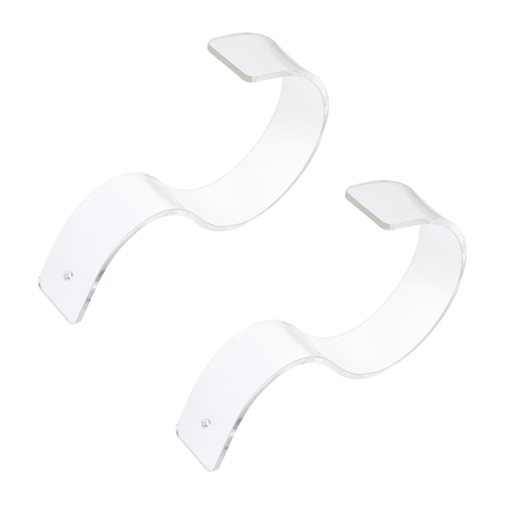 Vaguelly 2Pcs Creative Acrylic Belt Display Rack Transparent Stand for Supermarkets and Belt Shops Wide Thick Multi Functional Storage for Neat Merchandise Display