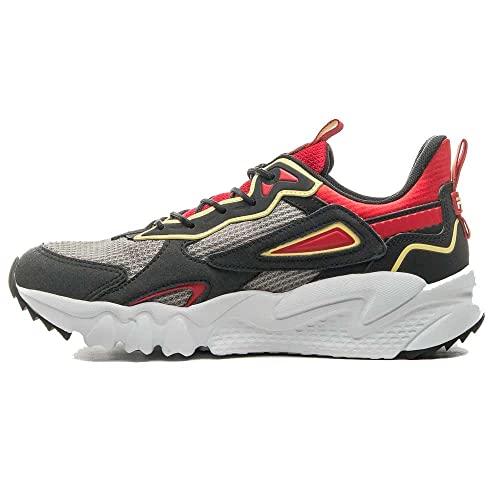 Tenis Fila Venture Tracer, Masculino, Preto/Vermelho/Amarelo Claro, 43