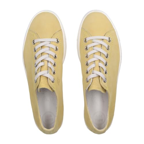 Paul Green Women's 4790-715 Suede Yellow Trainers4
