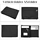 WiDream Auto Handschuhfach Organizer, Dokumentenmappe A5 Mehrzweck Soft Zipper Registrierung Pouch Owner’s Manual Wallet Center Console Storage Box Pouch für Karten Autozubehör Bordmappe