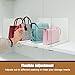 xydstay 6 Pack Clear Acrylic Shelf Dividers for Closet Organization, Purse Organizers for Closet, Clothing Dividers, Handbag Organizers for Shelves in Bedroom and Office