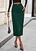 PRETTYGARDEN Corduroy Skirt Women Fall Fashion 2025 High Waisted Pencil Midi Skirts Business Casual Work Office Winter Outfit (Dark Green,14)