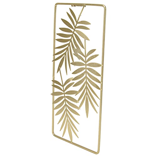 Ejoyous Decoración de pared de metal dorado, 3D, esculturas de pa...