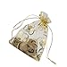 Produktbild Diamoen Gold100pcs Stamping Herz Bunt Organza Beutel Wedding Favor Schmuck-Geschenk-Süßigkeit Beutel