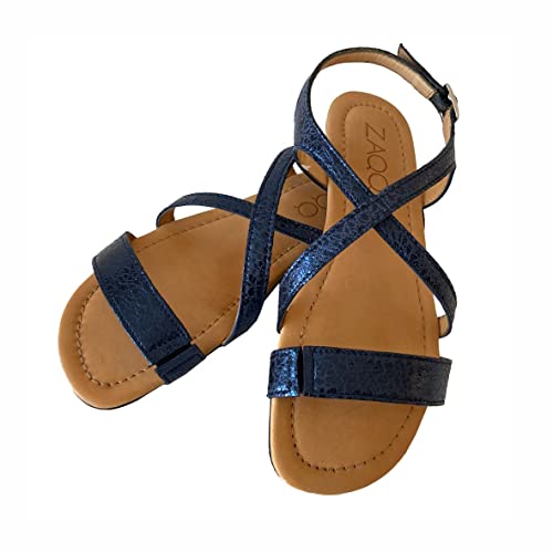 ZAQQ 100% Barfußschuhe, QEE-Blue, Sandale, Gr. 41