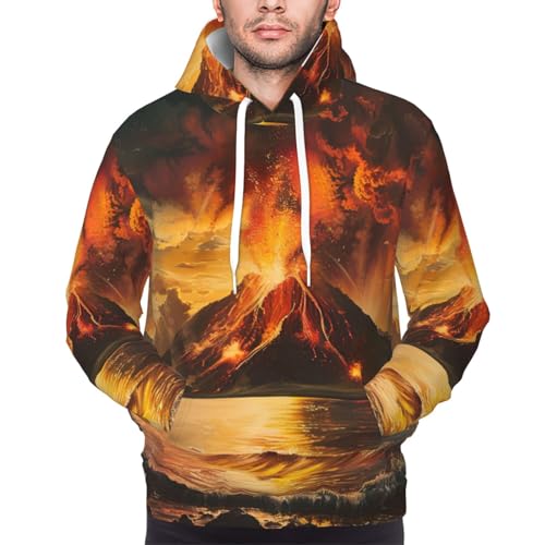Sweat à capuche volcan décontracté, le pull idéal pour le sport