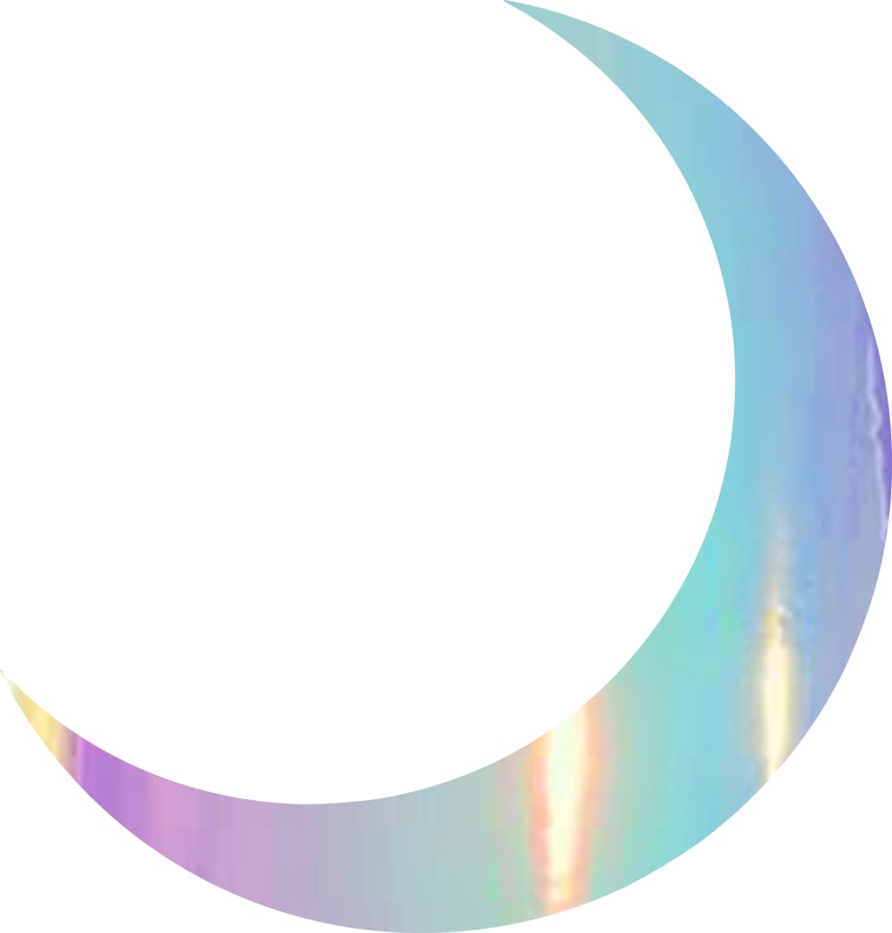 NBFU Crescent Moon Galaxy (Holographic Opal Purple) (Set Of 2) Premium Waterproof Vinyl Decal Stickers For Laptop Phone Accessory Helmet Car Window