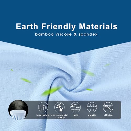 Image of BAMBOO COOL Men's Underwear Breathable Boxer Briefs with Fly Moisture-Wicking Lightweight Underwear 7-Pack