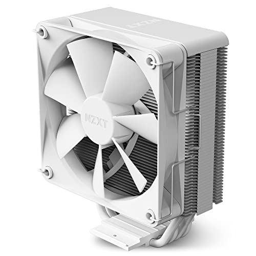 Image of NZXT T120 CPU Air Cooler - RC-TN120-W1 - Conductive Copper Pipes - Fluid Dynamic Bearings - AMD and Intel Compatibility - White