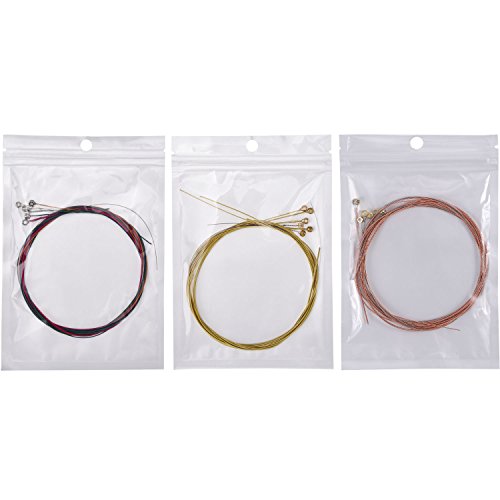 Bememo 3 Sets of 6 Acoustic Guitar Strings Replacement Steel String for Acoustic Guitar (1 Brass Set, 1 Copper Set and 1 Multicolor Set) by Bememo - Image 7