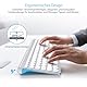LeadsaiL, kabelloses Tastatur-Maus-Set, ergonomische Maus und Tastatur, kabellose PC-Tastatur und Maus, deutsches QWERTZ-Layout, leise Tastatur- und Maustasten, MacOS PC, Laptop, Silber