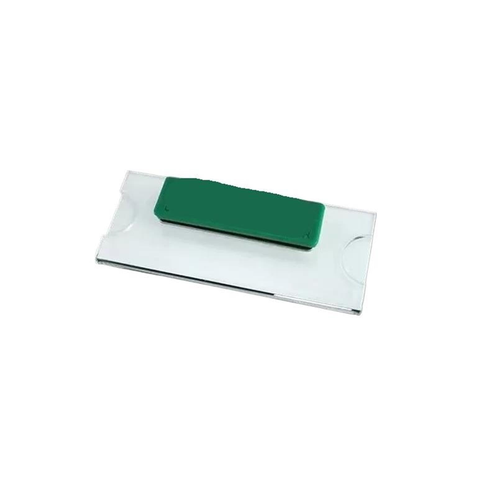 Badges Avec Clip et épingle Porte-Badge en acrylique avec Clip, 20 pièces, porte-badge d'identification, travail(60x20mm Magnetic)