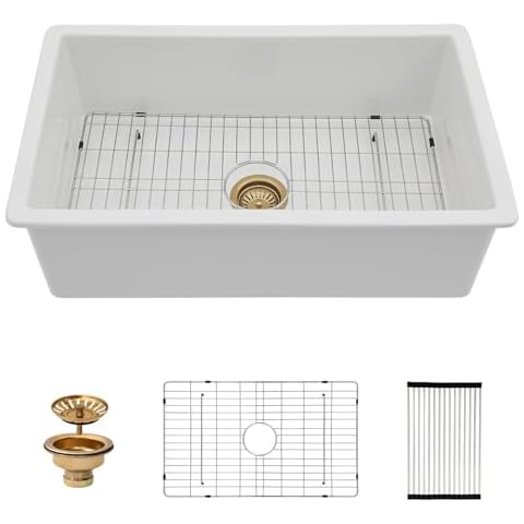 Couoko 32" White Undermount Sink Cover