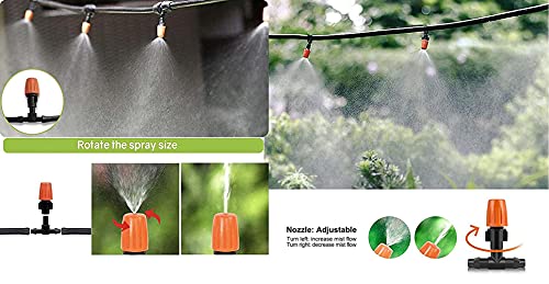 Image of DIY DIYC-15732 Crafts Three-Way Atomizing Nozzle, Adjustable Garden Irrigation Nozzle (1-20 Pcs Orange Dual Nozzle) (10 Pcs, Orange Dual Nozzles)