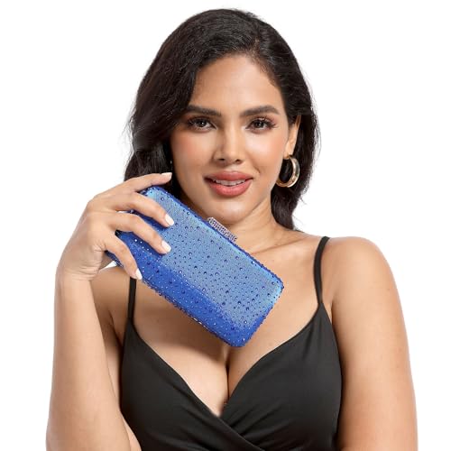 Elegant Women Crystal Clutch Evening Bags Wedding Cocktail Box Handbag Purse - Image 4