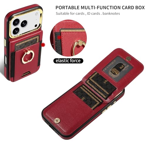 Coque iPhone 17 Pro portefeuille Asuwish avec support i17 2025 - 7