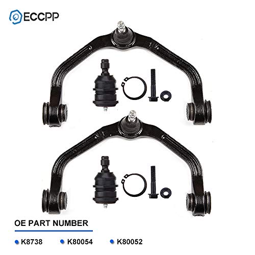 Eccpp 4Pcs (2) Upper Control Arms Kit + (2) Upper Ball Joints Fit 1998-2011 For Ford Ranger 2Wd 4Wd #TOP1