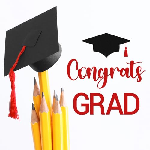 Image of Epakh 2026 Graduation Party Decal Sign for Backdrop Letters Peel and Stick Graduation Sticker for Balloon Arch Decorations Party Sign Wall Decor(Red)