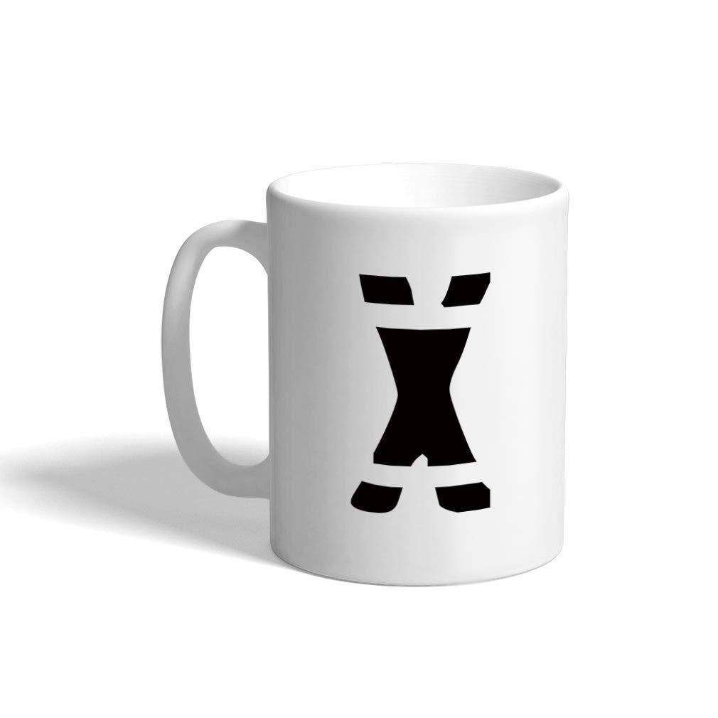 Custom Funny Coffee Mug Coffee Cup"X" Jailbird Initial Monogram Letter X White Ceramic Tea Cup 11 OZ Design Only