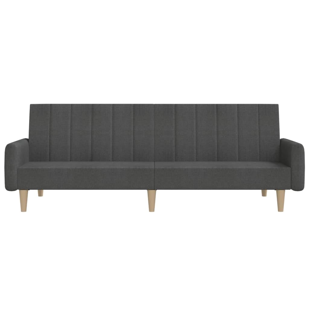 Divano Letto a 2 Posti Grigio Scuro in Tessuto,Divano da Soggiorno,Divano di Design Moderno,Divano Letto 2 Posti Economico-375853