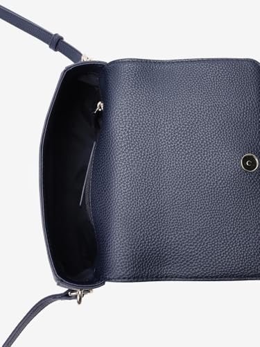 Image of Tommy Hilfiger Solid Blue Pu Sling Bag