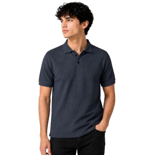 Image of TOPLOT Men's Polo T Shirt | Half Sleeve Design | Comfortable Fit Wear | Stylish Casual Look | Breathable Feel |Modern Style | Easy Movement | Casual & Everyday Wear (5280)