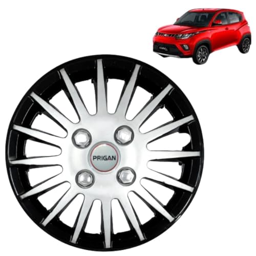 Image of Prigan KUV (K5, K8 Only) Black Silver Wheel Cover 15 inch for KUV (Set of 4 Pcs) (Press Fitting) Model- Camry DC 15