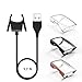 Produktbild YiJYi, kompatibel mit Charge 3 Ladegerät und Schutzhülle, 1 USB-Ladekabel und 3 Schutzhüllen, für Charge 3 und Charge 3 SE, Transparent + Schwarz + Roségold