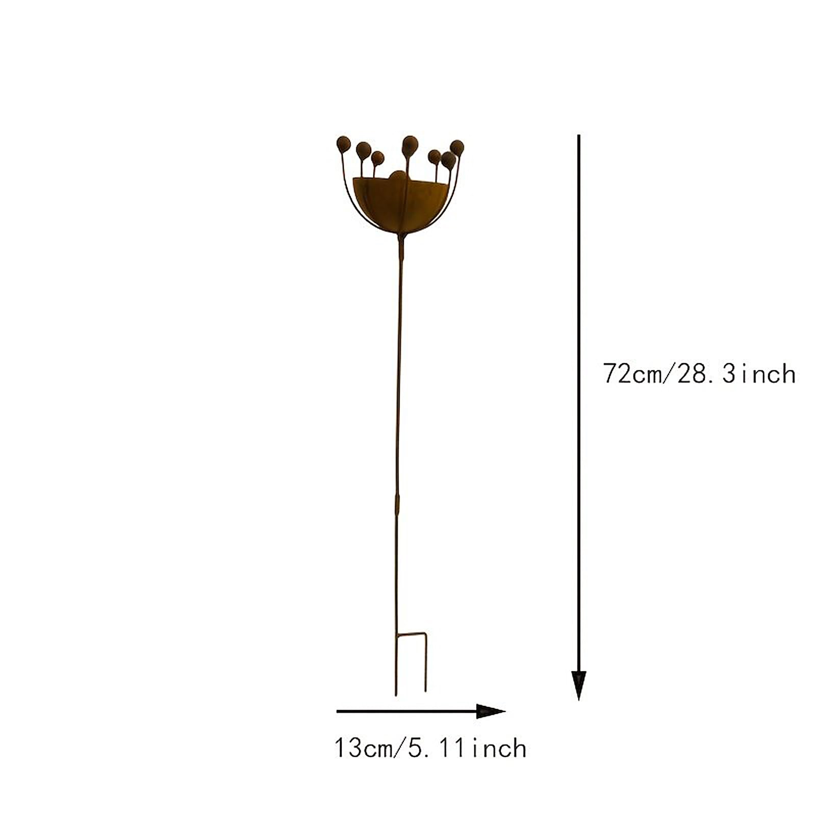 Generisch Mangiatoia decorativa da appendere per uccelli, resistente alle intemperie, con 8 scomparti su punte in metallo, per giardino, balcone e esterni, con grande capacità