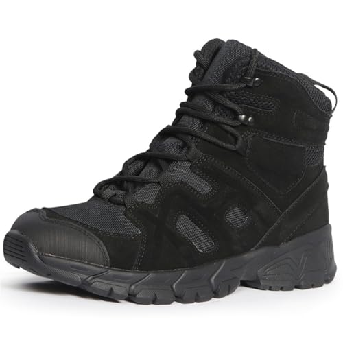 Botas de Senderismo para Mujer, Zapatos Ligeros de Media caña para Caminar, Aptos para Viajes de Campo a través, Escalada en Roca y montañismo Negro 42