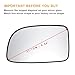 X AUTOHAUX Car Rearview Left Driver Side Mirror Glass Replacement W/Backing Plate Heated White Glass for Hyundai Santa Fe 2007-2012